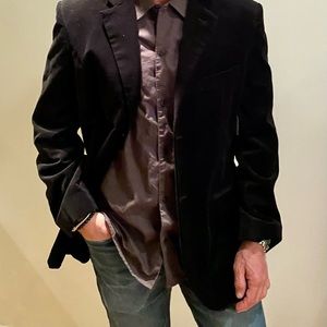 Mens Velvet Black Blazer